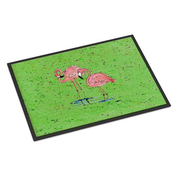 Carolines Treasures 8567-MAT Flamingo Doormat 18x27 27"L x 18"W multicolor