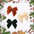 thumbnail image 6 of 100 Pcs 1 Inch Tiny Mini Velvet Bows Crafts for Christmas Tree Xmas Twist Tie Bows Small Ribbon Bowknot Christmas DIY Craft Sewing Scrapbooking Gift Wrapping, 6 of 7