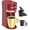 Red, variant on Single Serve Coffee Maker for K-Cup and Ground Coffee, Fast Brew, 6-12 oz Brew Sizes One Cup Coffee Machine Fits 5.5" Mugs, One-Button Small Coffee Maker with Descaling Reminder, Red