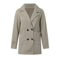 thumbnail image 4 of Plus Size Woolen Coat for Women Herringbone Pattern Loose Slim Versatile Fashion Outerwear Winter Warm Long Coat, 4 of 5