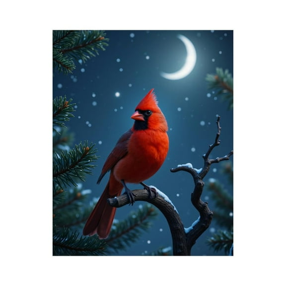 Paint by Numbers Kit for Adults, Crimson Bird Night Sky Paint by Numbers, Easy Paint by Numbers Kit for Adults Beginner, DIY Adult Paint by Number Kits on Canvas, Home Decor