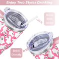 thumbnail image 4 of Halloween Tumbler, Cute Pink Ghost Skull Tumbler with Handle and Straw, 40 oz Stainless Steel Insulated Water Bottle Halloween Gifts for Women, 4 of 6