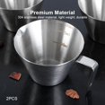 thumbnail image 3 of Espresso Measuring Cup with Handle, Made of 304 Stainless Steel, Wide Handle, Kitchen Metal Measuring Cups Ideal for Cooking and Baking (Size : 100ML), 3 of 6