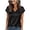 Black, variant on Silk Satin Blouses for Women V Neck Cap Short Sleeve Tops Summer Dressy Work Shirts for Business Casual Office (Red, M)