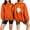 Orange Sweatshirts, variant on Jsaierl Womens Halloween Sweatshirts Plus Size Ghost Graphic Pullovers Soft Going Out Round Neck Long Sleeve Shirt Tops Halloween Party Supplies, Sizes S-2XL