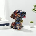 thumbnail image 3 of Hand Painted Dog Figurine Cute Animal Decorative Art Sculpture Desktop Ornament Home Shelf Resin Craft, 3 of 3