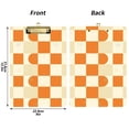 thumbnail image 5 of FORMRS Acrylic Clipboard with Low Profile Clip Standard A4 Letter Size, 12.5" x 9", Orange Checkered Pattern, 5 of 8