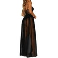 thumbnail image 3 of Douhoow Women Boho See-through Spaghetti Strap Long Dress High Waist Beach Sundress, 3 of 9