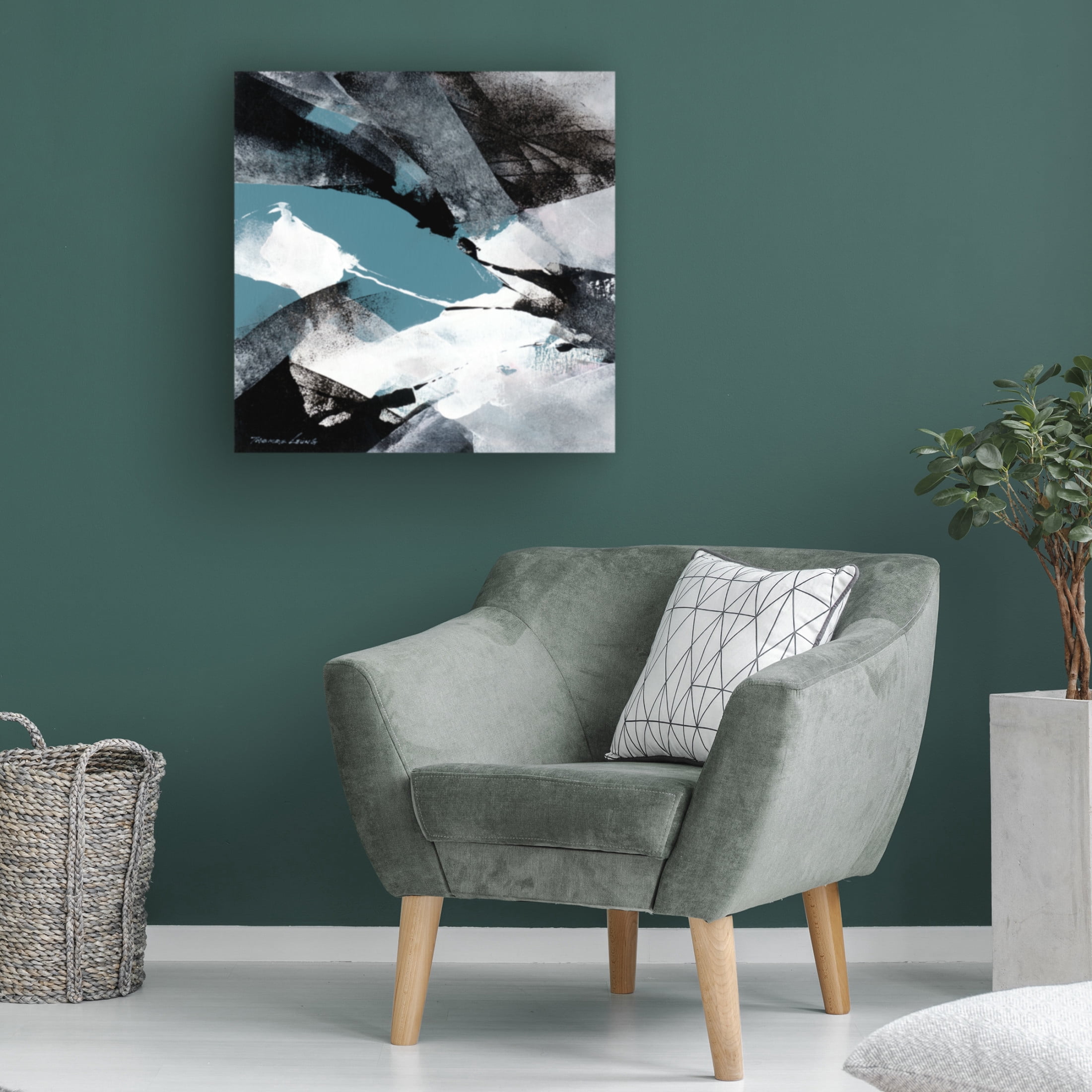 Canvas Wall Art - Thomas Leung 'Wave 4' Wall Art for Living Room, Bedroom, or Office Décor by Trademark Fine Art - 18 x 18 Inches