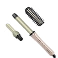 thumbnail image 1 of Set 3 en 1 de rizador y plancha de pelo con revestimiento de titanio, herramienta de peinado de calentamiento rápido., 1 of 5