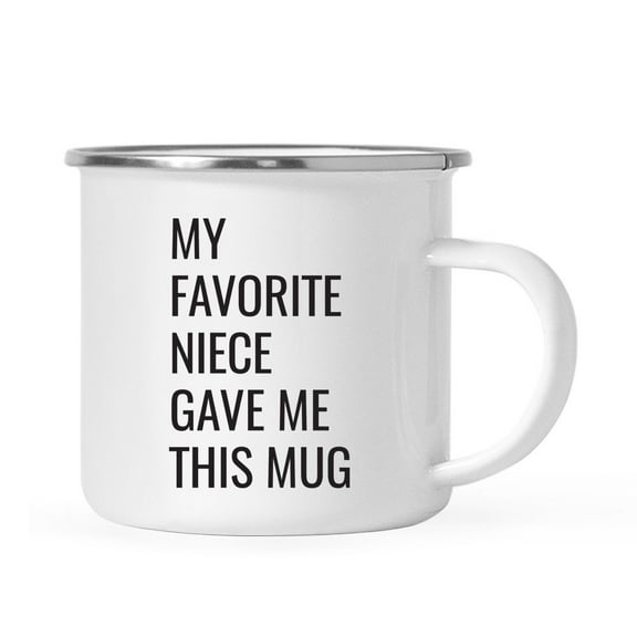 Koyal Wholesale 11oz. Stainless Steel Funny Campfire Coffee Mug Gag Gift, My Favorite Niece Gave Me This Mug, 1-Pack