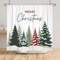 thumbnail image 6 of Tchckioa Merry Christmas Tree Shower Curtain for Bathroom,Waterproof and Privacy Hooks Bath Curtain,72x72, 6 of 6