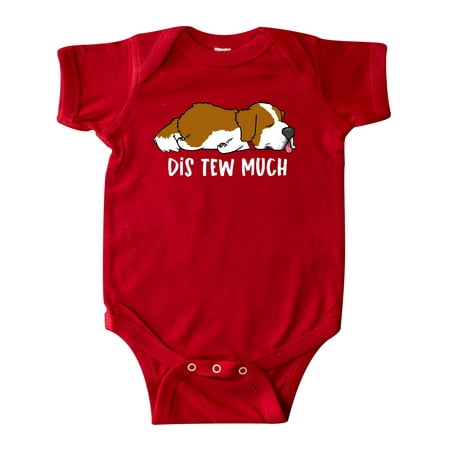 

Inktastic Napping Dis Tew Much St. Bernard Gift Baby Boy or Baby Girl Bodysuit