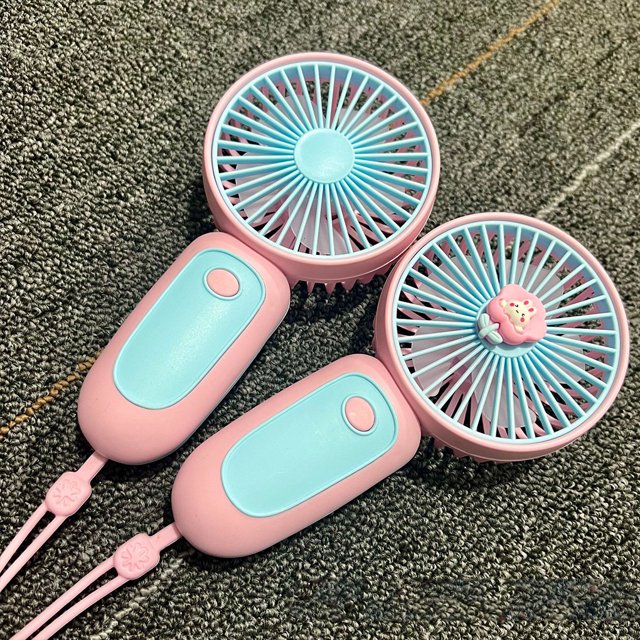 pitrice Handheld Mini Fan Summer Personal USB Wrist Cooling Device Office Sleeping Student Travel Backpacking Car Cooler Pink