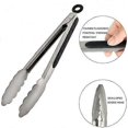 thumbnail image 2 of Stainless Steel Kitchen Tongs, 2 Pieces, Lockable Metal Tongs, Non-slip Handle, 2 of 3