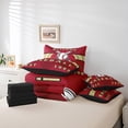 thumbnail image 5 of YST Ensemble de Literie 7 Pcs pour Lit Grand, Ensemble de Couette de Baseball, Ensemble de Lit Réversible Joueur de Baseball, Couette en Microfibre Douce de Sport avec Ensemble de Draps, Toutes Saisons, Arizona, 5 of 5