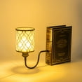 thumbnail image 2 of Kiven Cordless Bookshelf Lamp, Rechargeable Bookcase Lighting with Iron Lampshade, Farmhouse Decorative Bookend, Cordless Table Lamp for Bedside Bookshelf Cabinet Home Decor DZ0484, 2 of 7