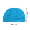 thumbnail image 4 of Unique Bargains 1 Pc Breathable Pleated Style Swimming Cap Lake Blue, 4 of 6