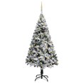 thumbnail image 1 of vidaXL Artificial Pre-lit Christmas Tree with Ball Set Green 240 cm PVC, 1 of 5