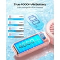 thumbnail image 4 of Handheld Misting Fan Portable, Powerful High Speed, Small Personal Rechargeable Cooling Mister Fan Water Spray Mist, 4000mAh Battery Operated for Travel Indoor Outdoor Hand Desk (Black),Pink, 4 of 16