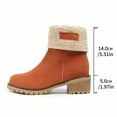thumbnail image 6 of Oyedens Womens Snow Boots with Lined Winter Warm Ankle Booties High Heels Mid Calf Combat Boots, 6 of 6
