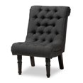 thumbnail image 1 of Baxton Studio Barthe Chaise d'Appoint en Tissu Gris avec Dossier Roulé, 1 of 9