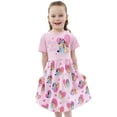 thumbnail image 2 of Vestido Bluey Bingo Glitter para niñas, algodón, color rosa veraniego 6, 2 of 9