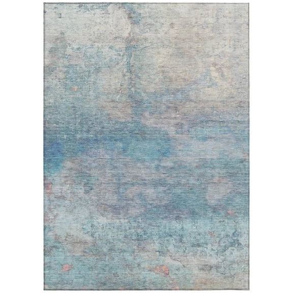 Dalyn Rugs Machine Washable Indoor/Outdoor Chantille ACN2100 Aqua 10' x 14' Rug