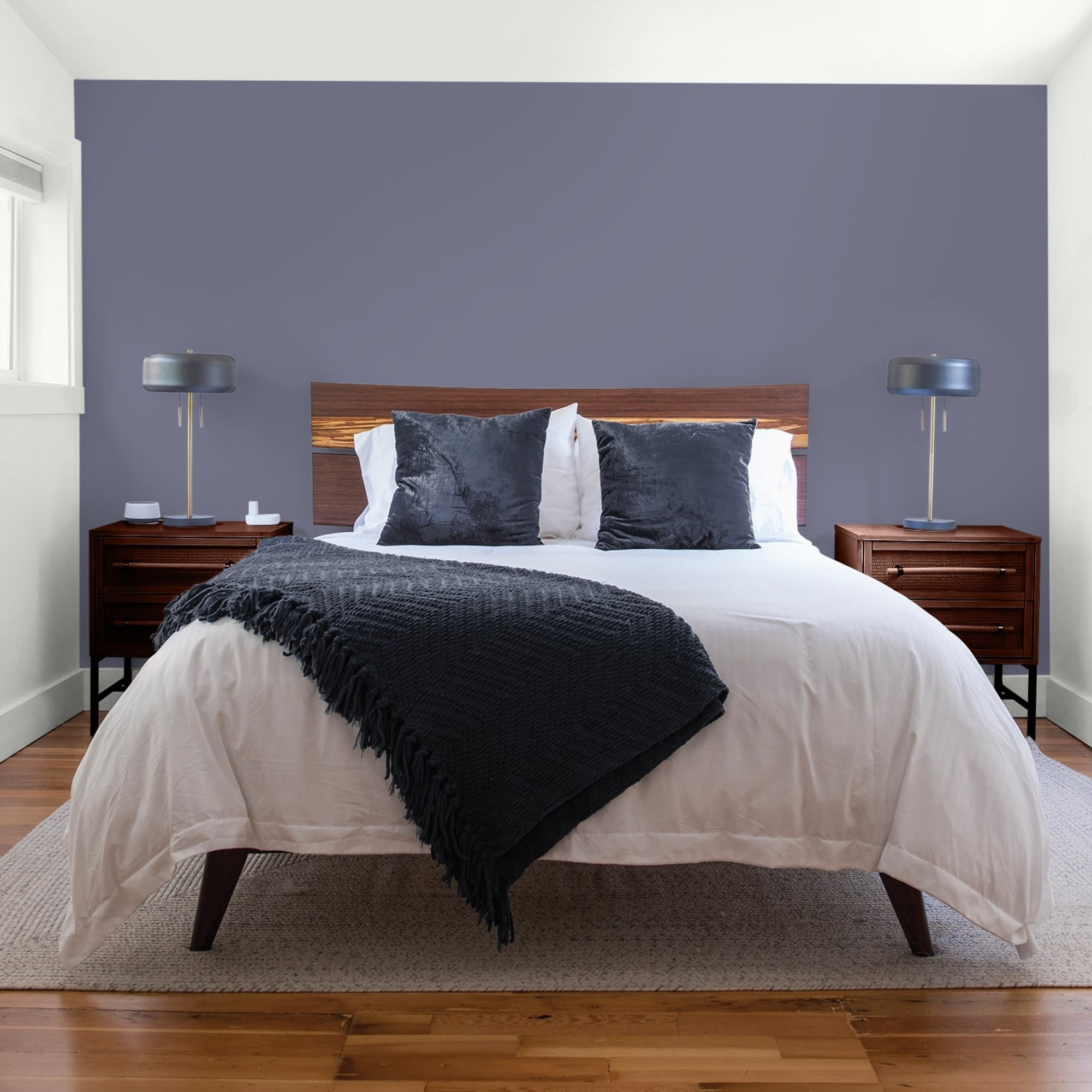 Glidden HEP Old Mill Blue / Purple, Flat Interior Paint with Primer, 1 Quart