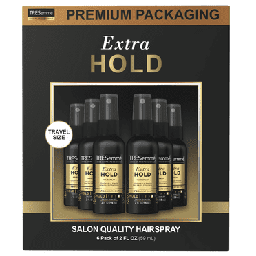 TRESemme Hairspray, Travel-Size, Extra Hold, Non-Aerosol Value Pack - 24-Hour Frizz Control Hair Care, Anti-Humidity Spray for Hair, Styling Products, Moisturizing Hair Spray, 2 Oz (Pack of 6)
