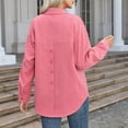 thumbnail image 4 of ZKCCNUK Ladies Tops Fall and Winter New Fashion Loose Mid Length Solid Color Long Sleeve Shirt,Sizes S-2XL, 4 of 9