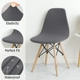 thumbnail image 4 of Waterproof Shell Chair Cover Elastic Short Back Chair Cover Stretch Solid Color Chair Seat Cover For Hotel Home, 4 of 7