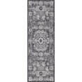 thumbnail image 2 of Rugs.com Outdoor Traditional Collection Rug – 6 Ft Runner Charcoal Gray Flatweave Rug Perfect For Hallways, Entryways, 2 of 5