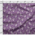 thumbnail image 2 of Soimoi Llama Alpaca Printed, Poly Canvas Fabric, Decor Sewing Fabric by The Yard 56 Inch Wide,Decorative Fabric for Curtains Tote Bags, Violet, 2 of 5