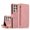Rose Gold, variant on For Samsung Galaxy S21 Ultra 5G Skin-feel Crazy Horse Texture Zipper Wallet Bag Horizontal Flip &