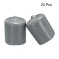 thumbnail image 2 of 20Pcs Rubber End Caps 22mm(7/8") Vinyl Round Tube Bolt Cap Cover Screw Thread Protectors Grey, 2 of 5