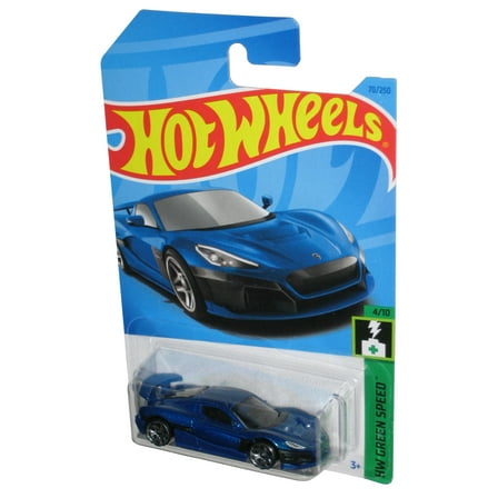 Hot Wheels HW Green Speed 4/10 (2021) Blue Rimac Nevera Toy Car 70/250