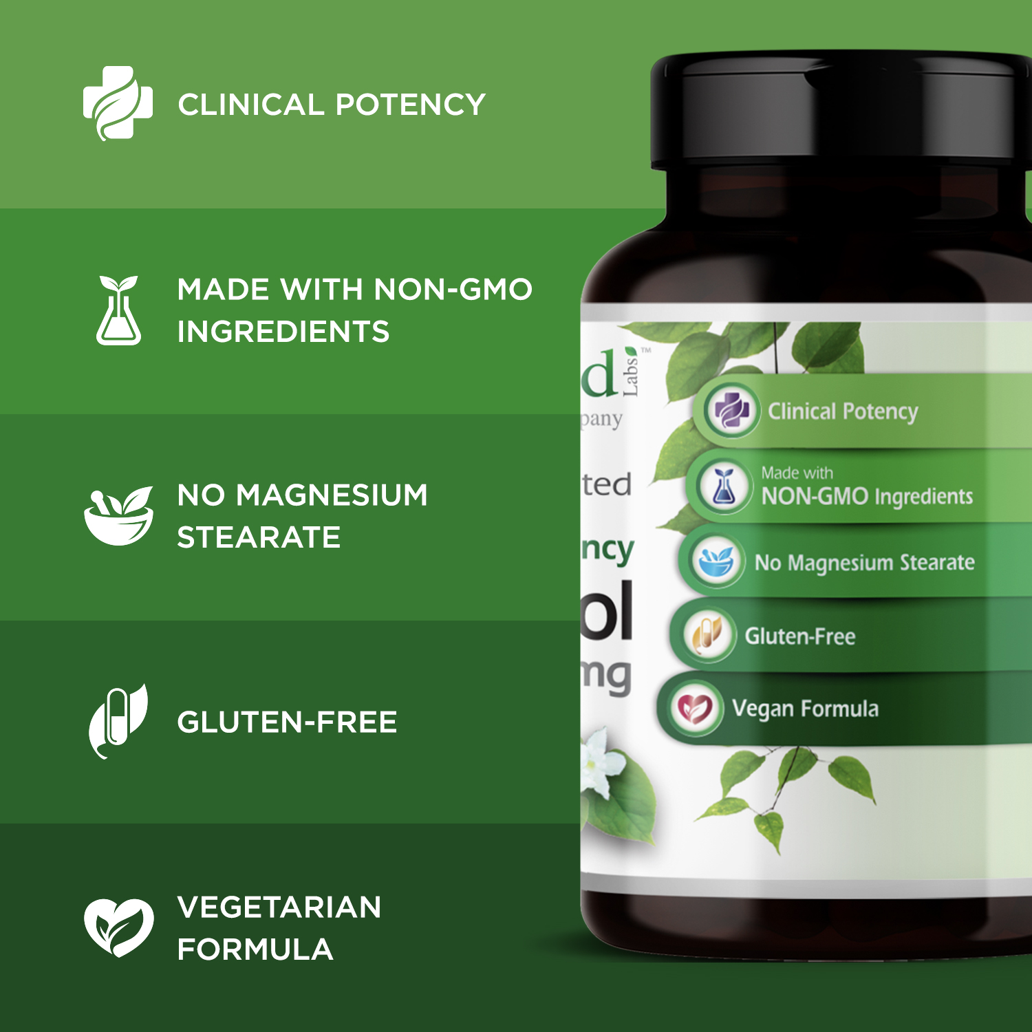 Emerald Labs Resveratrol - 250 mg High-Potency - Helps Support Heart Health and Good Circulation - 60 Vegetable Capsules