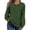 Army Green, variant on Women's Loose-Fitting Solid-Color Button-Up Long-Sleeved Round-Neck Pullover Knit Sweater Top for Fall Winter Button Front Style,Army Green,L