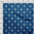 thumbnail image 2 of oneOone Cotton Poplin Twill Royal Blue Fabric Ikat Style Stripe Sewing Material Print Fabric By The Yard 56 Inch Wide, 2 of 2