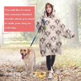 thumbnail image 4 of Beige Buffalo Skull Pattern Wearable Oversized Blanket,Wearable Blanket Hoodie for Adults,Cozy Hooded Blankets with Super Pockets,Super Warm Fuzzy Pullover for Women & Men, 4 of 6