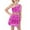 Hot Pink, variant on Girls Outfits 2 piece Sequin Performance Two Piece Outfit Stretchy Comfort Fit Dance Top And Skirt For Parties And Shows,White,10-11 Years