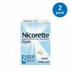 (2 pack) (2 Pack) Nicorette Nicotine Gum, 2mg, Original, 110 ea