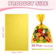 thumbnail image 2 of Uxcell Treat Bags Clear Gift Bags with Twist Ties Plastic Gift for Favor Cookies Candies Packaging Bakery Yellow, 2 of 7