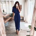 thumbnail image 1 of Robe en satin de Soie Aguichant à Col en V Profond pour Femmes, 1 of 15