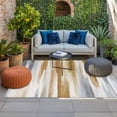 thumbnail image 2 of Brown Gray Outdoor Rug for Patio/Deck/Porch, Non-Slip Large Area Rug 5 x 8 Ft, Vintage Abstract White Ombre Texture Indoor Outdoor Rugs Washable Area Rugs, Reversible Camping Rug Carpet Runner, 2 of 8