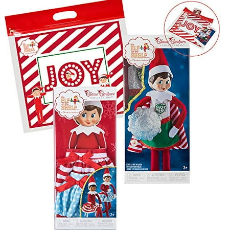 Twirling Accessories Elf on The Shelf Claus Couture 2018 Girl Scout Elf Super Power Accessory Set, with Twirling in The Snow Skirts, Scout Elf Superhero and Exclusive Joy Travel Bag ()