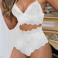 thumbnail image 4 of Conjunto de sujetador de encaje de talla grande para mujer, ropa interior sexy, chaleco sin espalda, conjunto de sujetador con tirantes sexy, 4 of 5