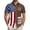 Coffee-E6, variant on Mens Casual Button Up Shirts American Flag Printed Short Sleeve 4th Of July Shirts 250 Year American 1776-2026 Patriotic Tee USA Independence Celebration Casual Tee,Brown 5XL