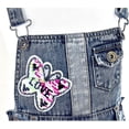 thumbnail image 2 of Peacolate 5-10T Little&Big Girls Adjustable Straps Short Overalls Jeans Outfits,Red,9-10Years, 2 of 5